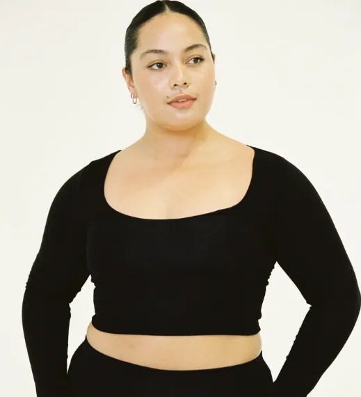 Zara Bamboo Long Sleeve Top